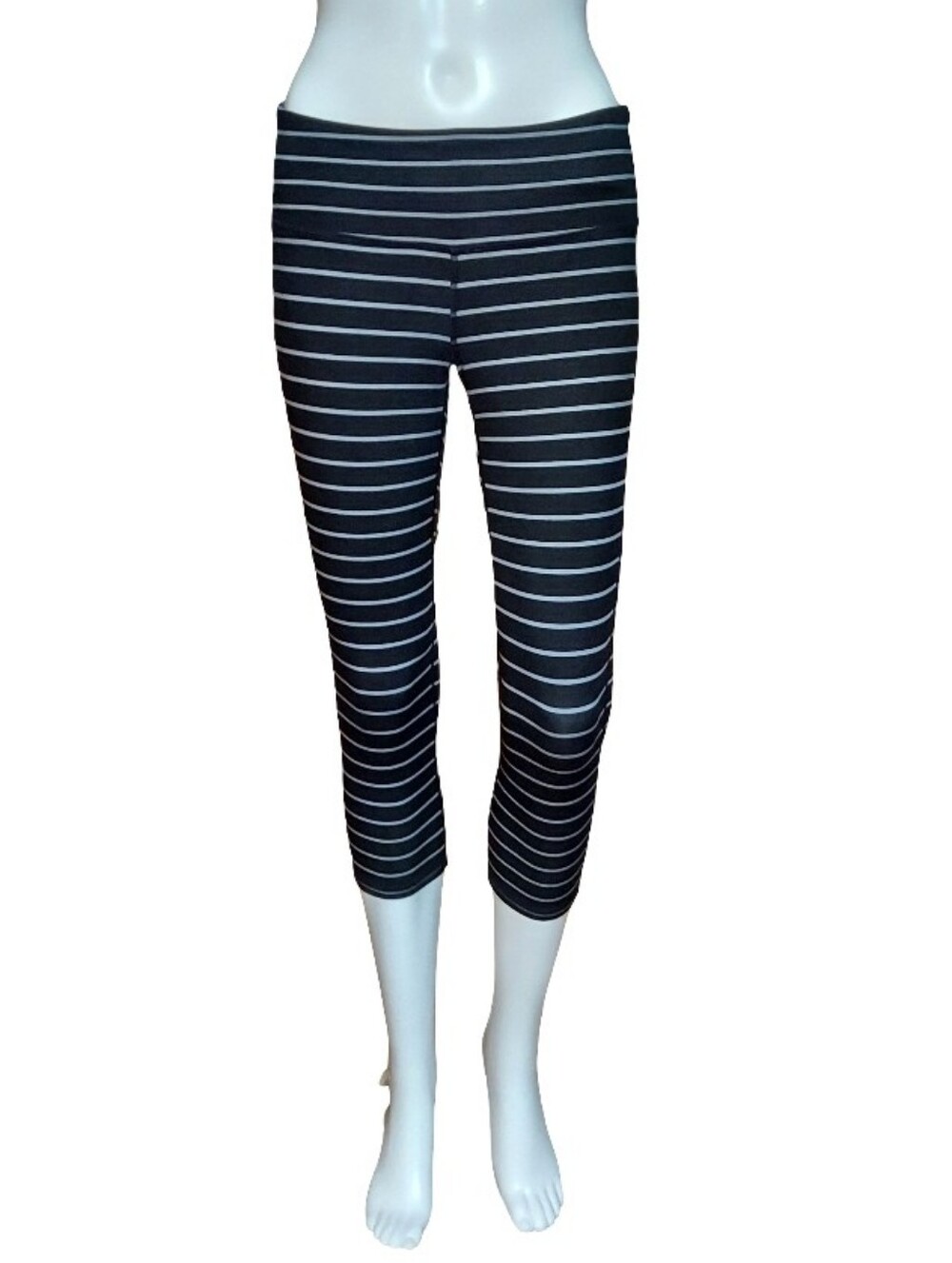 Athleta Chaturanga Striped Capri Leggings